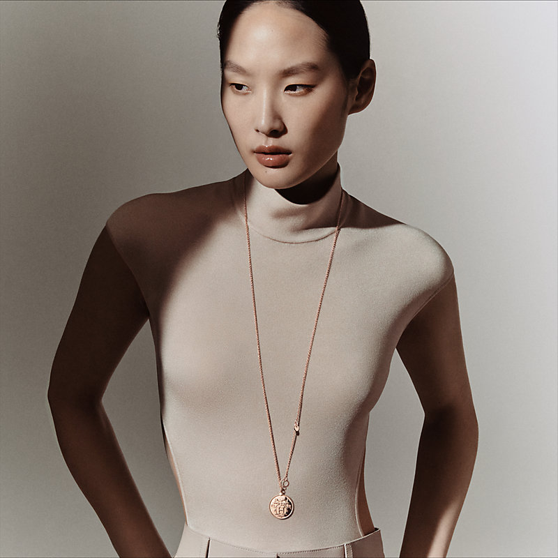 Hermès Ex-Libris long necklace, medium model | Hermès Finland